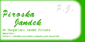 piroska jandek business card